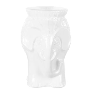Orla 18.5" Modern Bohemian Elephant Ceramic Garden Stool - JONATHAN Y