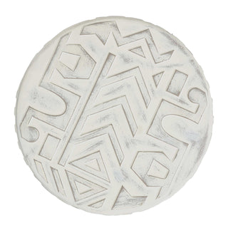 Drornzok 17.75" Geometric Drum Garden Stool - JONATHAN Y