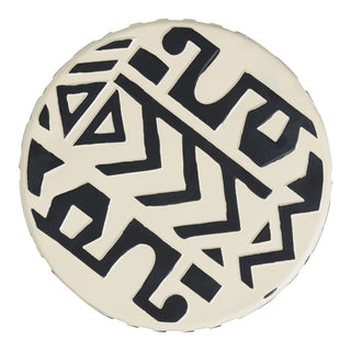 Drornzok 17.75" Geometric Drum Garden Stool - JONATHAN Y