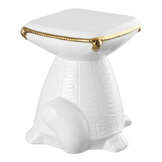 Caspian 14.75" Modern Bohemian Ceramic Turtle Indoor/Outdoor Garden Stool