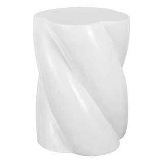 Yves 18" Modern Minimalist Rope Twist Ceramic Indoor/Outdoor Garden Stool