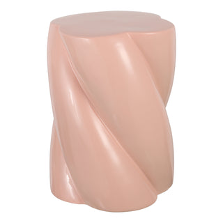 Yves 18" Modern Minimalist Rope Twist Ceramic Indoor/Outdoor Garden Stool