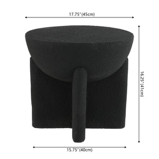 Brady 16.25" Minimalist Modern Drum Indoor/Outdoor Accent Table