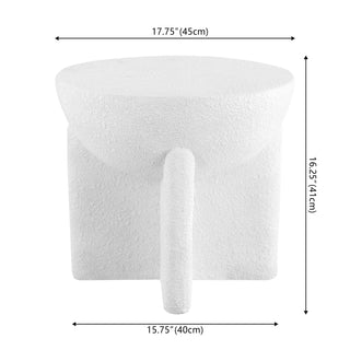 Brady 16.25" Minimalist Modern Drum Indoor/Outdoor Accent Table