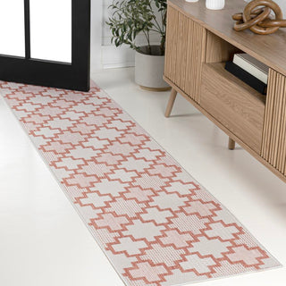 Cyrus Modern Geometric Tile Pattern Indoor/Outdoor Area Rug - JONATHAN Y
