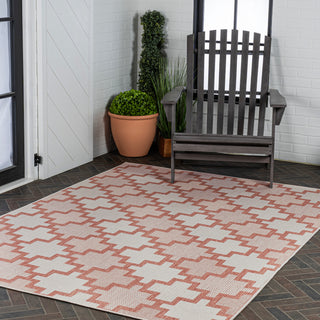 Cyrus Modern Geometric Tile Pattern Indoor/Outdoor Area Rug - JONATHAN Y
