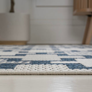 Cyrus Modern Geometric Tile Pattern Indoor/Outdoor Area Rug - JONATHAN Y
