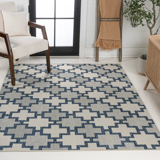 Cyrus Modern Geometric Tile Pattern Indoor/Outdoor Area Rug - JONATHAN Y