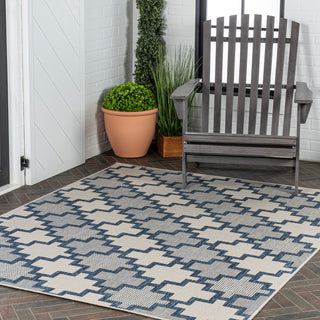 Cyrus Modern Geometric Tile Pattern Indoor/Outdoor Area Rug