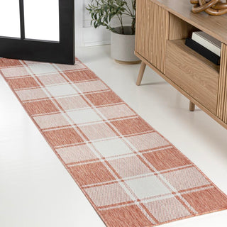 Sabine Traditional Farmhouse Bold Gingham Area Rug - JONATHAN Y
