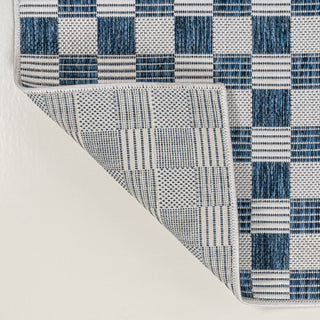 Aimee Traditional Cottage Checkerboard Indoor/Outdoor Area Rug - JONATHAN Y
