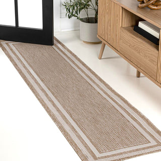 Dover Classic 3-Stripe Border Indoor/Outdoor Area Rug - JONATHAN Y