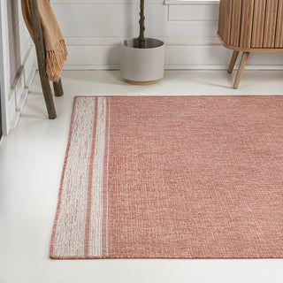 Alda Modern Minimalist Mingled Solid Indoor/Outdoor Area Rug - JONATHAN Y