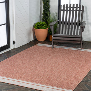 Alda Modern Minimalist Mingled Solid Indoor/Outdoor Area Rug