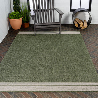 Alda Modern Minimalist Mingled Solid Indoor/Outdoor Area Rug
