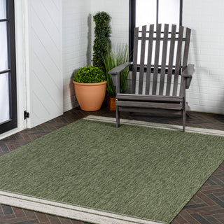Alda Modern Minimalist Mingled Solid Indoor/Outdoor Area Rug