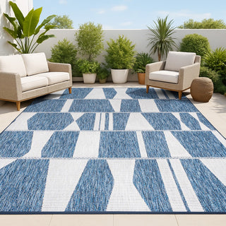 Odette Modern Geometric Abstract Two-tone Indoor/Outdoor Area Rug