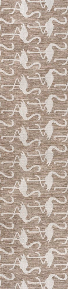 Liana Casual Coastal Flamingos Two-tone Indoor/Outdoor Area Rug