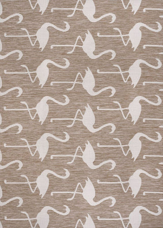 Liana Casual Coastal Flamingos Two-tone Indoor/Outdoor Area Rug