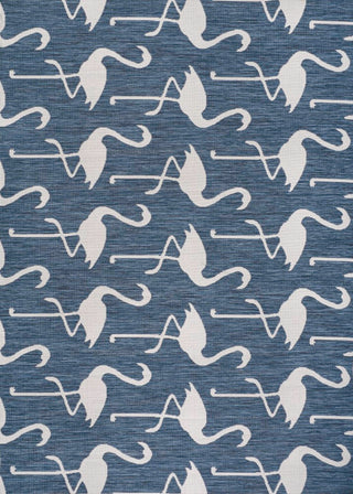Liana Casual Coastal Flamingos Two-tone Indoor/Outdoor Area Rug