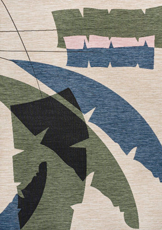 Shelby Coastal Vintage Abstract Palm Leaf Indoor/Outdoor Area Rug