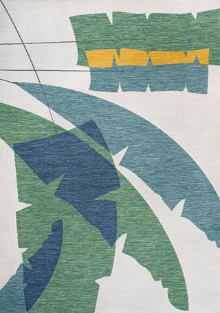 Shelby Coastal Vintage Abstract Palm Leaf Indoor/Outdoor Area Rug