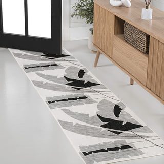 Shelby Coastal Vintage Abstract Palm Leaf Indoor/Outdoor Area Rug
