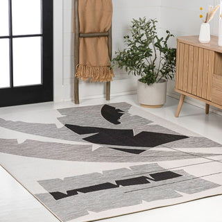 Shelby Coastal Vintage Abstract Palm Leaf Indoor/Outdoor Area Rug