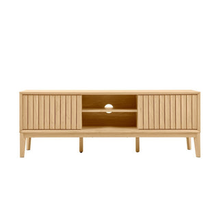 Gennaro 58 in. Farmhouse 3-Storage Sliding Door TV Stand Fits TVs up to 65 in. with Cable Management - JONATHAN Y