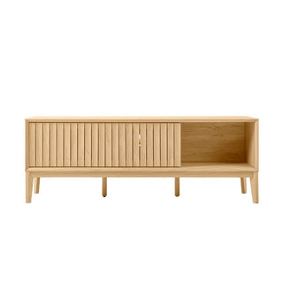 Gennaro 58 in. Farmhouse 3-Storage Sliding Door TV Stand Fits TVs up to 65 in. with Cable Management - JONATHAN Y