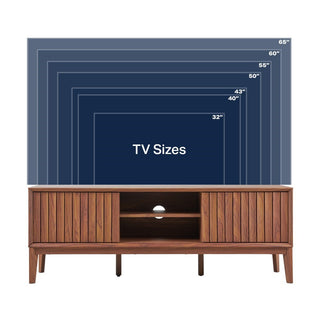 Gennaro 58 in. Farmhouse 3-Storage Sliding Door TV Stand Fits TVs up to 65 in. with Cable Management - JONATHAN Y