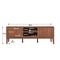 Gennaro 58 in. Farmhouse 3-Storage Sliding Door TV Stand Fits TVs up to 65 in. with Cable Management