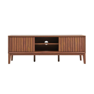 Gennaro 58 in. Farmhouse 3-Storage Sliding Door TV Stand Fits TVs up to 65 in. with Cable Management - JONATHAN Y