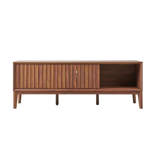 Gennaro 58 in. Farmhouse 3-Storage Sliding Door TV Stand Fits TVs up to 65 in. with Cable Management - JONATHAN Y