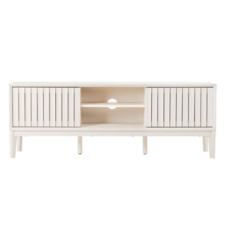Gennaro 58 in. Farmhouse 3-Storage Sliding Door TV Stand Fits TVs up to 65 in. with Cable Management - JONATHAN Y