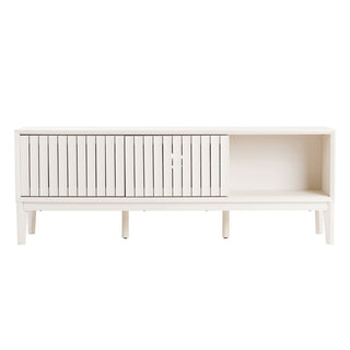 Gennaro 58 in. Farmhouse 3-Storage Sliding Door TV Stand Fits TVs up to 65 in. with Cable Management - JONATHAN Y