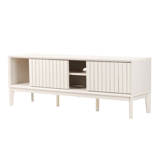 Gennaro 58 in. Farmhouse 3-Storage Sliding Door TV Stand Fits TVs up to 65 in. with Cable Management - JONATHAN Y