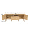 Damien 70 in. Farmhouse Curved TV Stand with Drawer and Storage Doors Fits TVs up to 75 in. with Cable Management