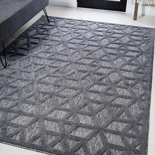 Talaia Neutral Geometric Indoor/outdoor Area Rug - JONATHAN Y