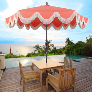 Collins 9 ft. Classic Cottage Tassel Market Patio Umbrella - JONATHAN Y
