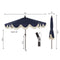 Collins 9 ft. Classic Cottage Tassel Market Patio Umbrella