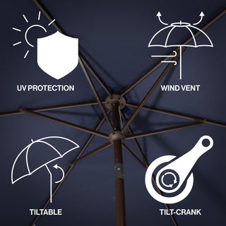 Collins 9 ft. Classic Cottage Tassel Market Patio Umbrella - JONATHAN Y