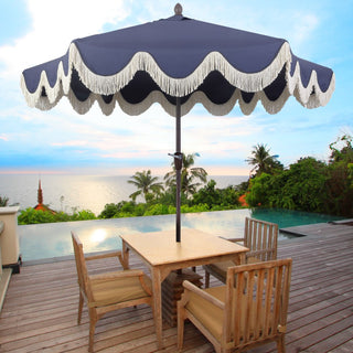 Collins 9 ft. Classic Cottage Tassel Market Patio Umbrella - JONATHAN Y