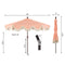 Collins 9 ft. Classic Cottage Tassel Market Patio Umbrella