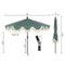 Collins 9 ft. Classic Cottage Tassel Market Patio Umbrella