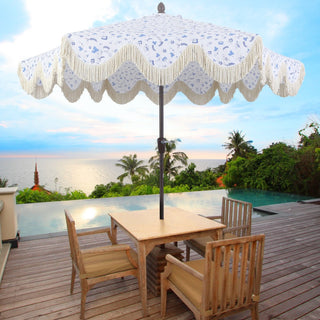 Collins 9 ft. Classic Cottage Tassel Market Patio Umbrella