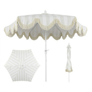 Collins 9 ft. Classic Cottage Tassel Market Patio Umbrella