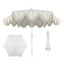 Light Gray and White Stripe/Cream, White Pole