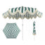 Light Green and White Stripe/Cream, White Pole