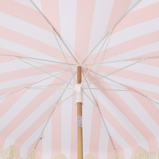 Mariner 6.5 ft. Classic Cottage Fringe Tassel Market Beach Umbrella